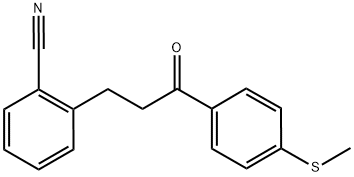 3-(2-CYANOPHENYL)-4'-THIOMETHYLPROPIOPHENONE Struktur