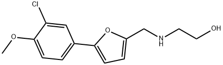 2-(((5-(3-CHLORO-4-METHOXYPHENYL)-2-FURYL)METHYL)AMINO)ETHANOL Struktur