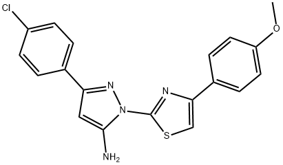 3-(4-CHLOROPHENYL)-1-[4-(4-METHOXYPHENYL)-1,3-THIAZOL-2-YL]-1H-PYRAZOL-5-AMINE Struktur