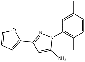 1-(2,5-DIMETHYLPHENYL)-3-(2-FURYL)-1H-PYRAZOL-5-AMINE Struktur