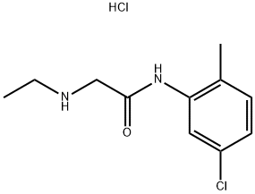 N-(5-CHLORO-2-METHYLPHENYL)-2-(ETHYLAMINO)ACETAMIDE HYDROCHLORIDE Struktur