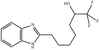 2-(7,7,7-TRIFLUORO-6-HYDROXYHEPTYL)BENZIMIDAZOLE Struktur