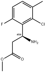 METHYL (3S)-3-AMINO-3-(2-CHLORO-6-FLUORO-3-METHYLPHENYL)PROPANOATE Struktur