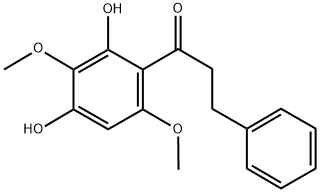 1-(2,4-DIHYDROXY-3,6-DIMETHOXY-PHENYL)-3-PHENYL-PROPAN-1-ONE Struktur