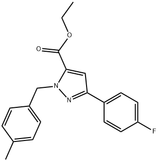 ETHYL 1-(4-METHYLBENZYL)-3-(4-FLUOROPHENYL)-1H-PYRAZOLE-5-CARBOXYLATE Struktur