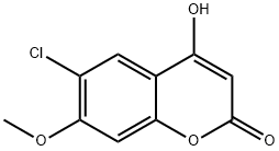 6-CHLORO-4-HYDROXY-7-METHOXYCOUMARIN Struktur