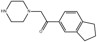 1-(2,3-DIHYDRO-1H-INDEN-5-YL)-2-PIPERAZIN-1-YLETHANONE Struktur