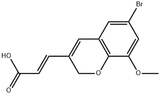 (2E)-3-(6-BROMO-8-METHOXY-2H-CHROMEN-3-YL)ACRYLIC ACID Struktur