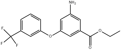 ETHYL 3-AMINO-5-[3-(TRIFLUOROMETHYL)PHENOXY]BENZOATE Struktur