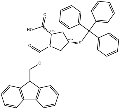 (2S,3S)-FMOC-MPC(TRT)-OH Struktur