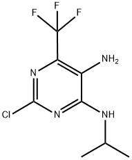 2-CHLORO-N4-ISOPROPYL-6-(TRIFLUOROMETHYL)PYRIMIDINE-4,5-DIAMINE Struktur