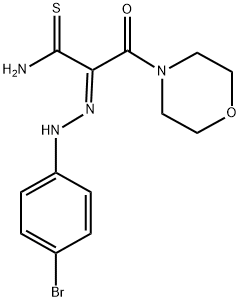 (2Z)-2-[(4-BROMOPHENYL)HYDRAZONO]-3-MORPHOLIN-4-YL-3-OXOPROPANETHIOAMIDE Struktur