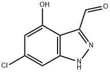 6-CHLORO-4-HYDROXY-3-(1H)INDAZOLE CARBOXALDEHYDE Struktur