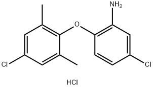 5-CHLORO-2-(4-CHLORO-2,6-DIMETHYLPHENOXY)ANILINE HYDROCHLORIDE Struktur