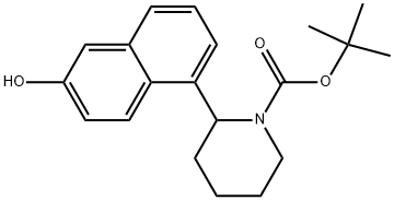 1-BOC-2-(6-HYDROXY-NAPHTHALEN-1-YL)-PIPERIDINE Struktur