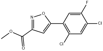 METHYL 5-(2,4-DICHLORO-5-FLUOROPHENYL)ISOXAZOLE-3-CARBOXYLATE Struktur