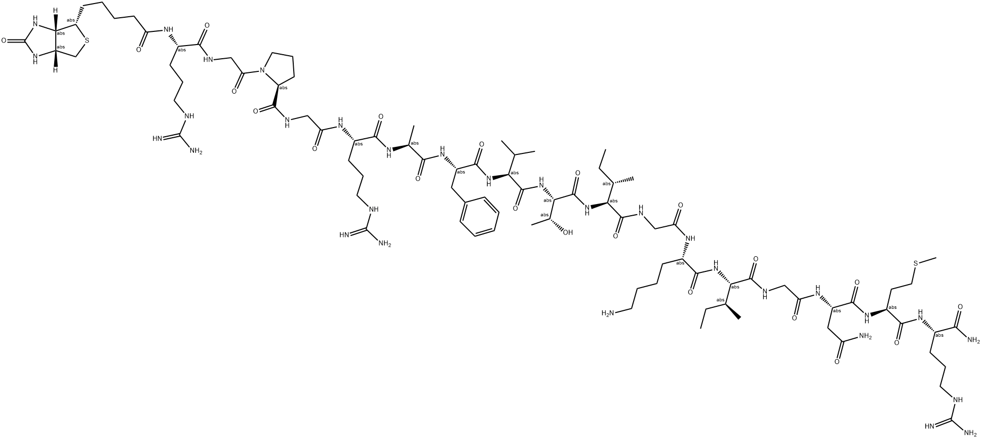 BIOT-RGPGRAFVTIGKIGNMR-AMIDE Struktur