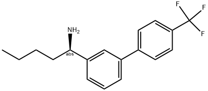 (1R)-1-(3-[4-(TRIFLUOROMETHYL)PHENYL]PHENYL)PENTYLAMINE Struktur