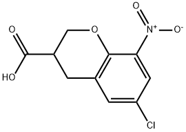 6-CHLORO-8-NITROCHROMANE-3-CARBOXYLIC ACID Struktur