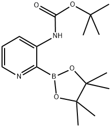 3-TERT-BUTYLOXYCARBONYLAMINOPYRIDINE-2-BORONIC ACID PINACOL ESTER Struktur