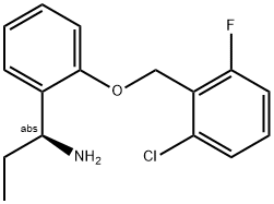 (1S)-1-(2-[(6-CHLORO-2-FLUOROPHENYL)METHOXY]PHENYL)PROPYLAMINE Struktur