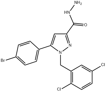 1-(2,5-DICHLOROBENZYL)-5-(4-BROMOPHENYL)-1H-PYRAZOLE-3-CARBOHYDRAZIDE Struktur