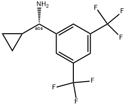 (1S)[3,5-BIS(TRIFLUOROMETHYL)PHENYL]CYCLOPROPYLMETHYLAMINE Struktur