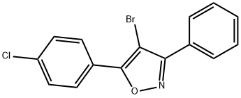 4-BROMO-5-(4-CHLOROPHENYL)-3-PHENYLISOXAZOLE Struktur