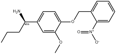 (1R)-1-(3-METHOXY-4-[(2-NITROPHENYL)METHOXY]PHENYL)BUTYLAMINE Struktur