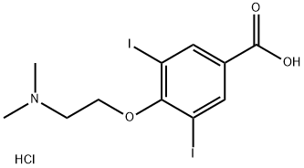 3,5-DIIODO-4-(DIMETHYLAMINOETHOXY)-BENZOIC ACID HYDROCHLORIDE Struktur