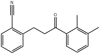 3-(2-CYANOPHENYL)-2',3'-DIMETHYLPROPIOPHENONE Struktur