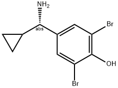 4-((1S)AMINOCYCLOPROPYLMETHYL)-2,6-DIBROMOPHENOL Struktur