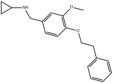 N-(3-METHOXY-4-(2-PHENYLETHOXY)BENZYL)CYCLOPROPANAMINE Struktur