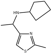 CYCLOPENTYL-[1-(2-METHYL-THIAZOL-4-YL)-ETHYL]-AMINE Struktur