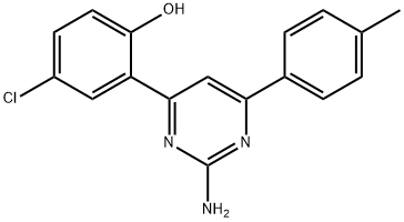 2-(2-AMINO-6-P-TOLYLPYRIMIDIN-4-YL)-4-CHLOROPHENOL Struktur