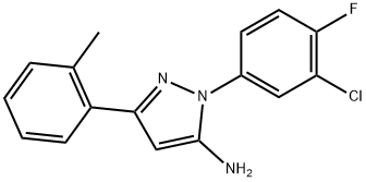 1-(3-CHLORO-4-FLUOROPHENYL)-3-O-TOLYL-1H-PYRAZOL-5-AMINE Struktur