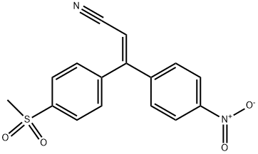 (Z)-3-(4-METHANESULFONYLPHENYL)-3-(4-NITROPHENYL)ACRYLONITRILE Struktur