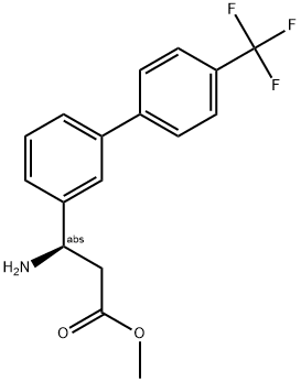 METHYL (3R)-3-AMINO-3-(3-[4-(TRIFLUOROMETHYL)PHENYL]PHENYL)PROPANOATE Struktur