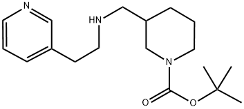 1-BOC-3-([(PYRIDIN-3-YLETHYL)-AMINO]-METHYL)-PIPERIDINE Struktur