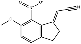 6-METHOXY-7-NITRO-2,3-(DIHYDRO-1H-INDEN-1-YLIDENE)ACETONITRILE Struktur