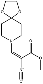 METHYL-3-(4,4-ETHYLENDIOXYPIPERIDINO)-2-ISOCYANO-ACRYLATE Struktur