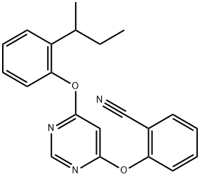 2-[2-[6-(2-CYANO PHENOXY)PYRIMIDIN-4-YLOXY]PHENYL]-BUTANE Struktur