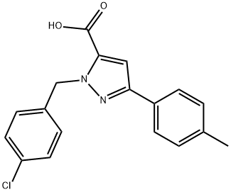 1-(4-CHLOROBENZYL)-3-P-TOLYL-1H-PYRAZOLE-5-CARBOXYLIC ACID Struktur