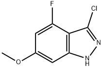 4-FLUORO-6-METHOXY-3-CHLORO (1H)INDAZOLE Struktur