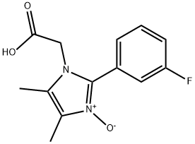 [2-(3-FLUORO-PHENYL)-4,5-DIMETHYL-3-OXY-IMIDAZOL-1-YL]-ACETIC ACID Struktur