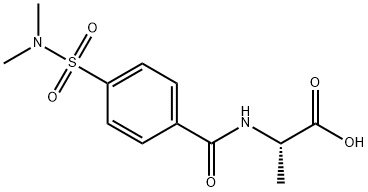 2-([4-[(DIMETHYLAMINO)SULFONYL]BENZOYL]AMINO)PROPANOIC ACID Struktur