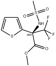 METHYL 3,3,3-TRIFLUORO-N-(METHYLSULFONYL)-2-(2-THIENYL)ALANINATE Struktur