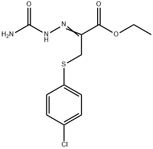 ETHYL 2-[2-(AMINOCARBONYL)HYDRAZONO]-3-[(4-CHLOROPHENYL)SULFANYL]PROPANOATE Struktur