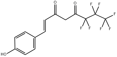 6,6,7,7,8,8,8-HEPTAFLUORO-1-(4-HYDROXYPHENYL)OCT-1-(E)-ENE-3,5-DIONE Struktur