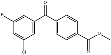 METHYL 4-(3-CHLORO-5-FLUOROBENZOYL)BENZOATE Struktur